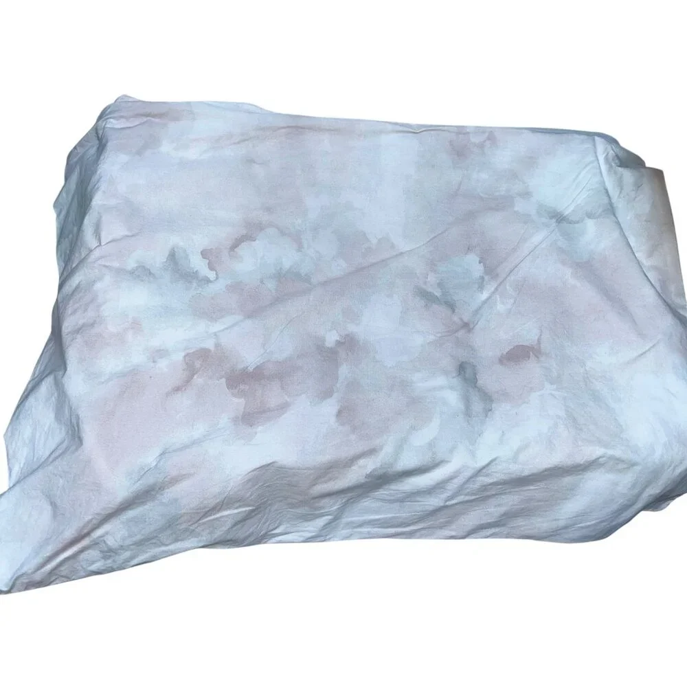 Restoration Hardware pale dusty lavender purple gray watercolor pillow case